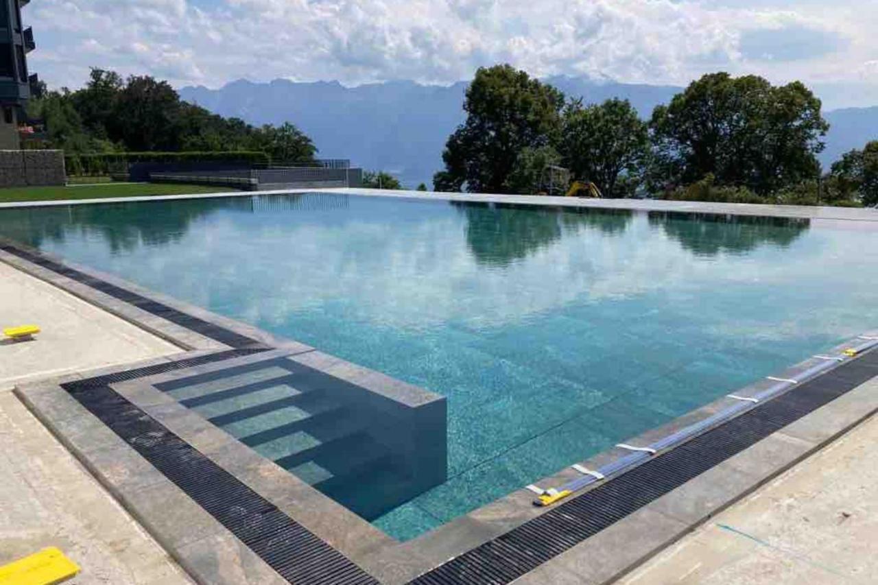 Les Terrasses De Lavaux 1 - Appartement De Luxe Avec Vue Panoramique Et Piscine Puidoux Εξωτερικό φωτογραφία