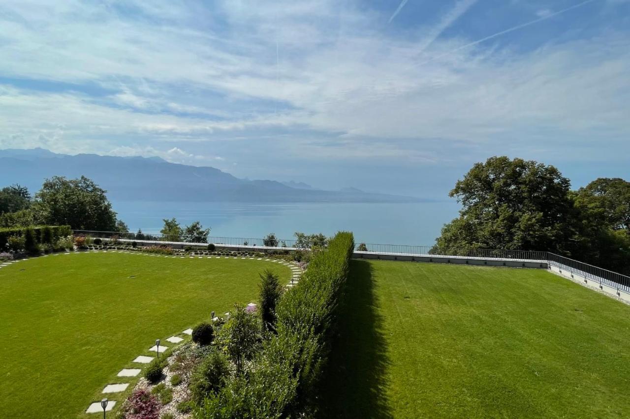 Les Terrasses De Lavaux 1 - Appartement De Luxe Avec Vue Panoramique Et Piscine Puidoux Εξωτερικό φωτογραφία