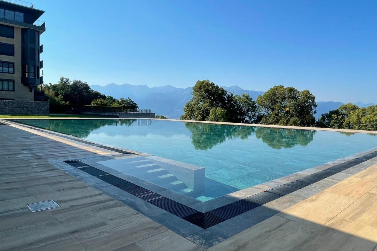 Les Terrasses De Lavaux 1 - Appartement De Luxe Avec Vue Panoramique Et Piscine Puidoux Εξωτερικό φωτογραφία